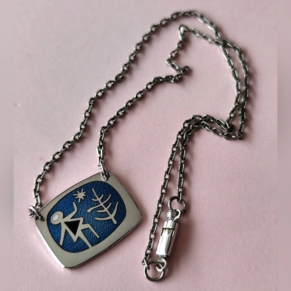 Vintage De Passille Sylvestre Enamel Necklace